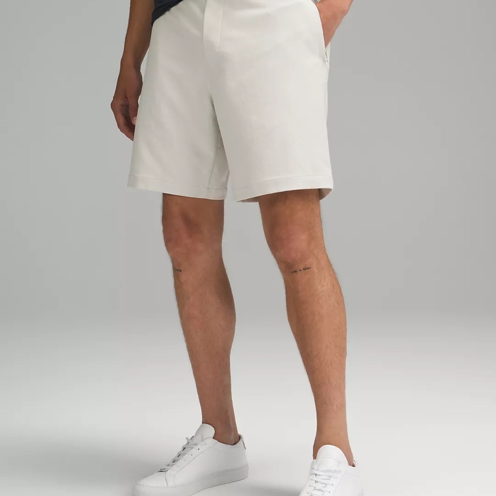 Lululemon Athletica Flat Front Bone Shorts Modern Minimalist Design